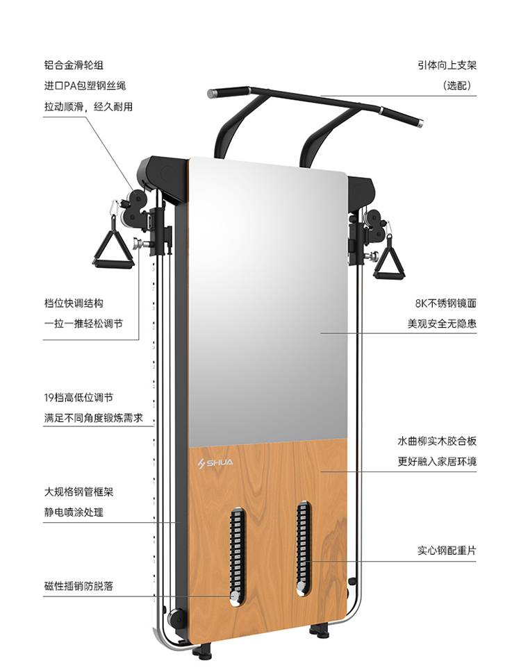 SH-G699 壁挂式拉绳训练器-广西YABO.COM体育健身器材有限公司